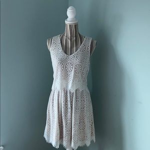 White Lacy Formal Dress